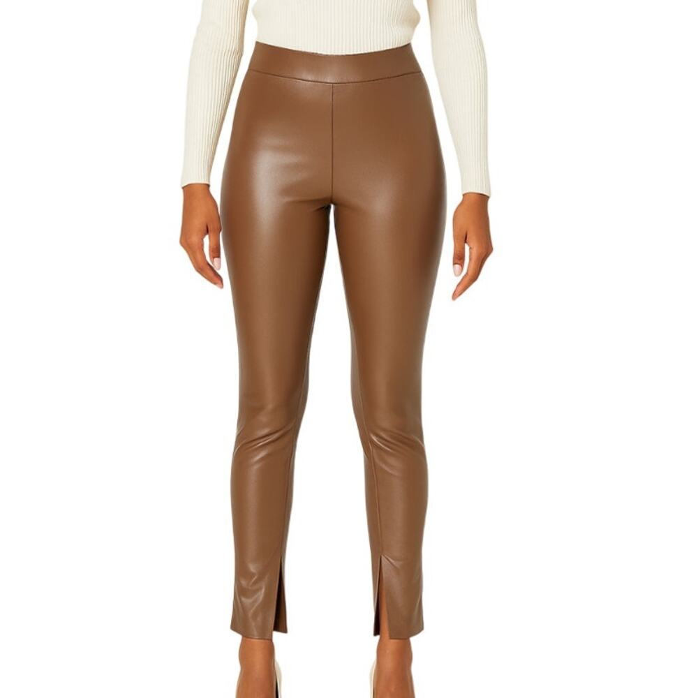 Blank NYC You Matter Brown Faux Leather Pull-On Pants NWT Size 30